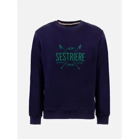BLUE SESTRIERE CREWNECK SWEATSHIRT