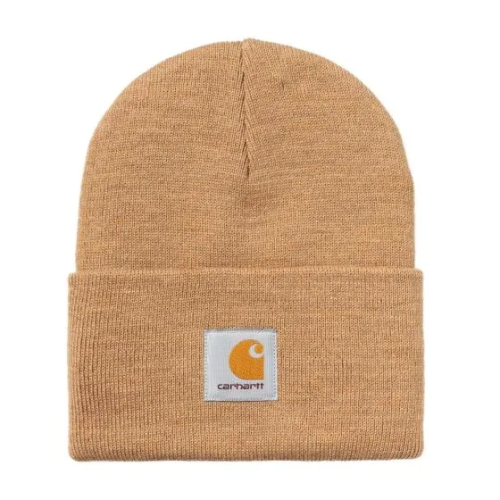 CARHARTT WIP Acrylic Watch Hat Peanut Heather - Cappellino a Cuffia Marrone    