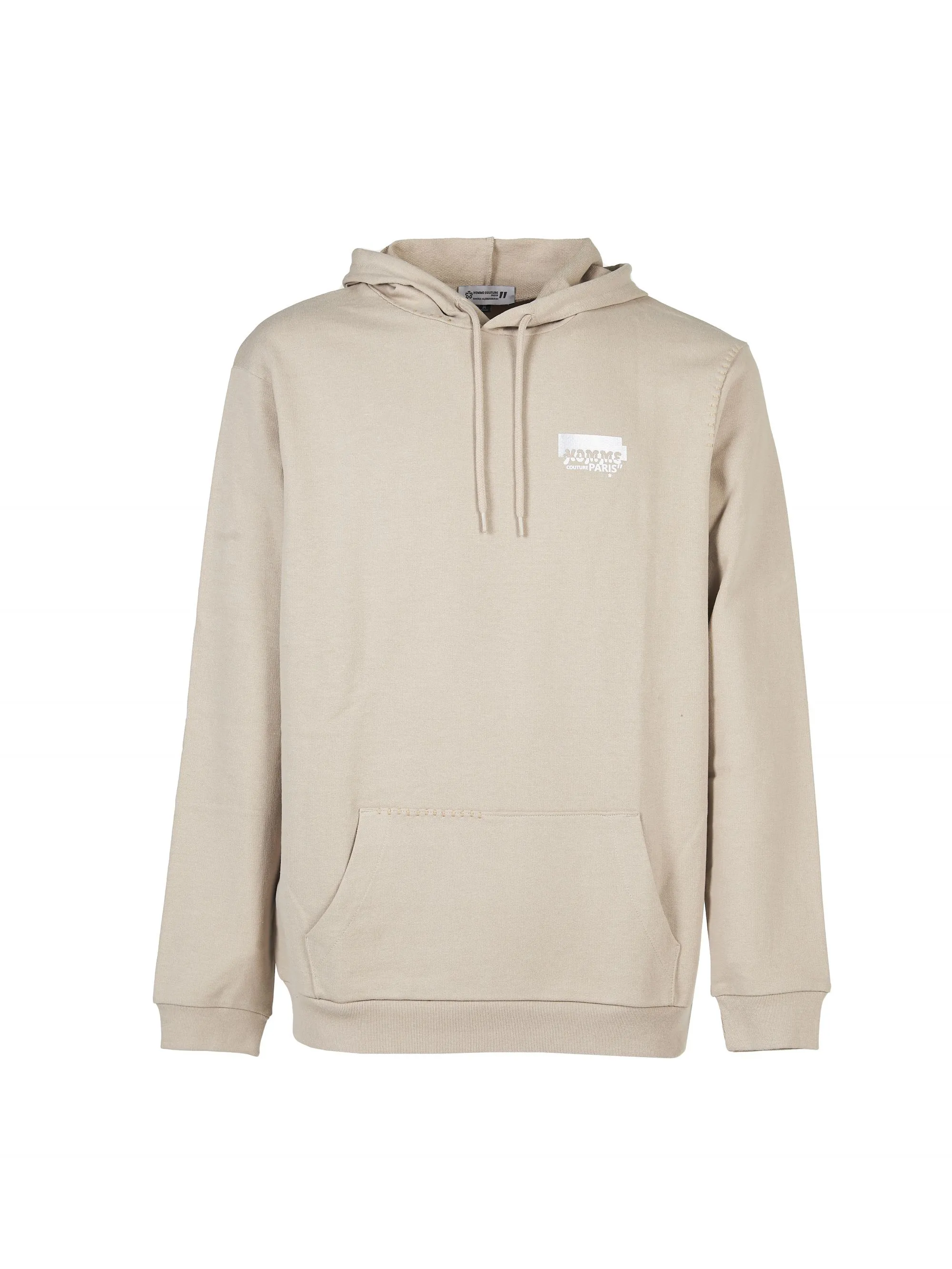 DANIELE ALESSANDRINI   FELPA BEIGE CON CAPPUCCIO