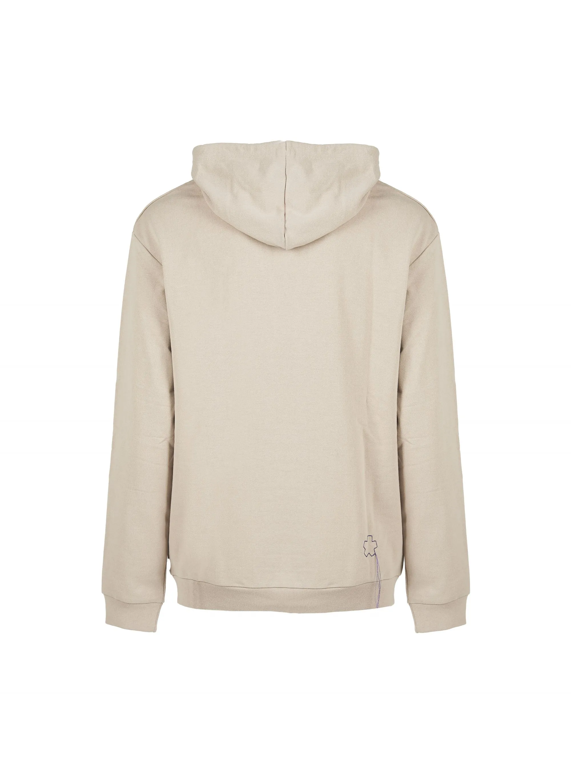 DANIELE ALESSANDRINI   FELPA BEIGE CON CAPPUCCIO
