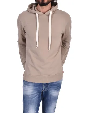 DANIELE FIESOLI   FELPA BEIGE CON CAPPUCCIO IN COTONE
