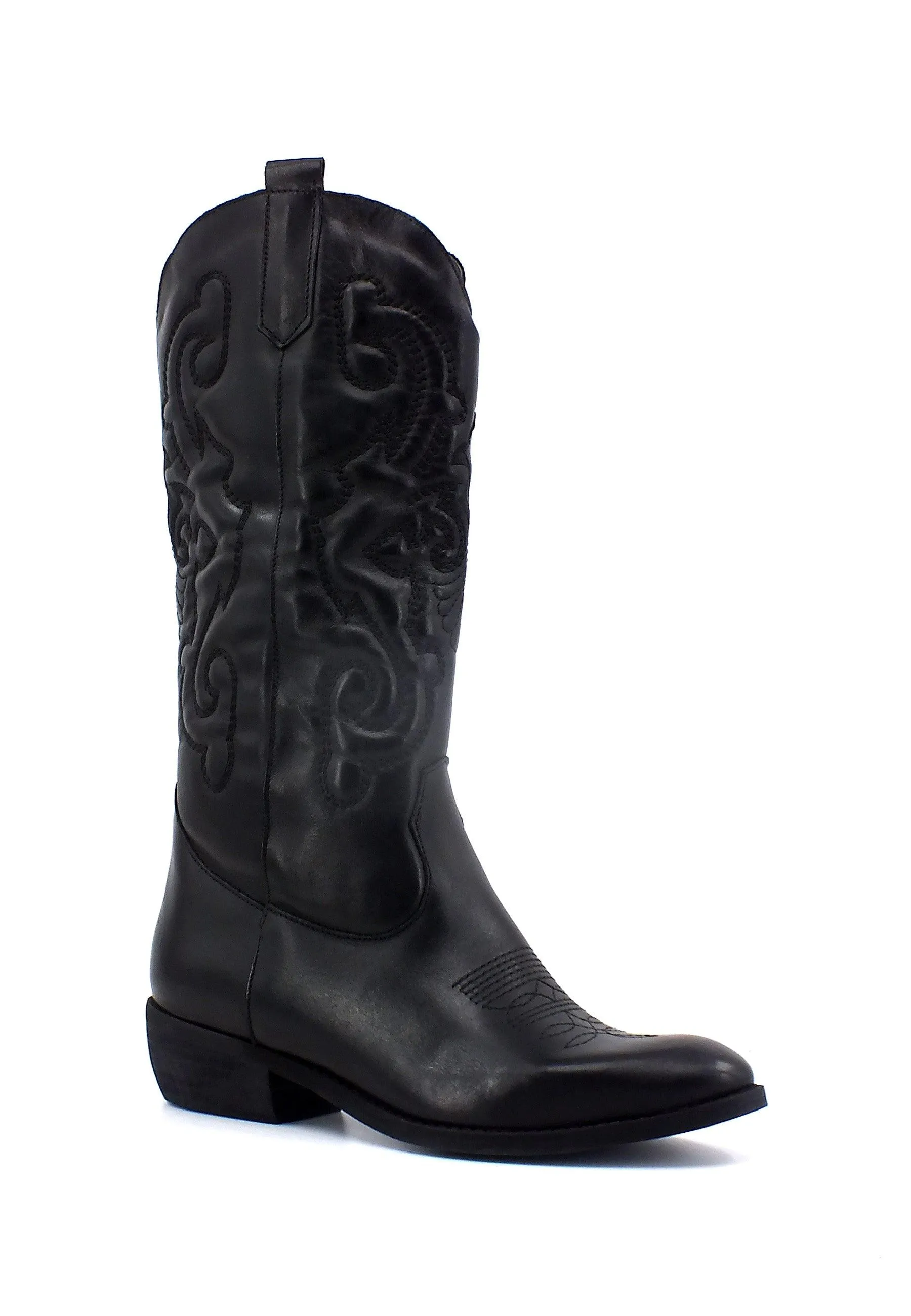 DIVINE FOLLIE Stivaletto Texano Donna Nero DFI301