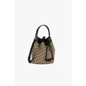 elisabetta franchi Secchiello in tessuto jacquard con loghi EF