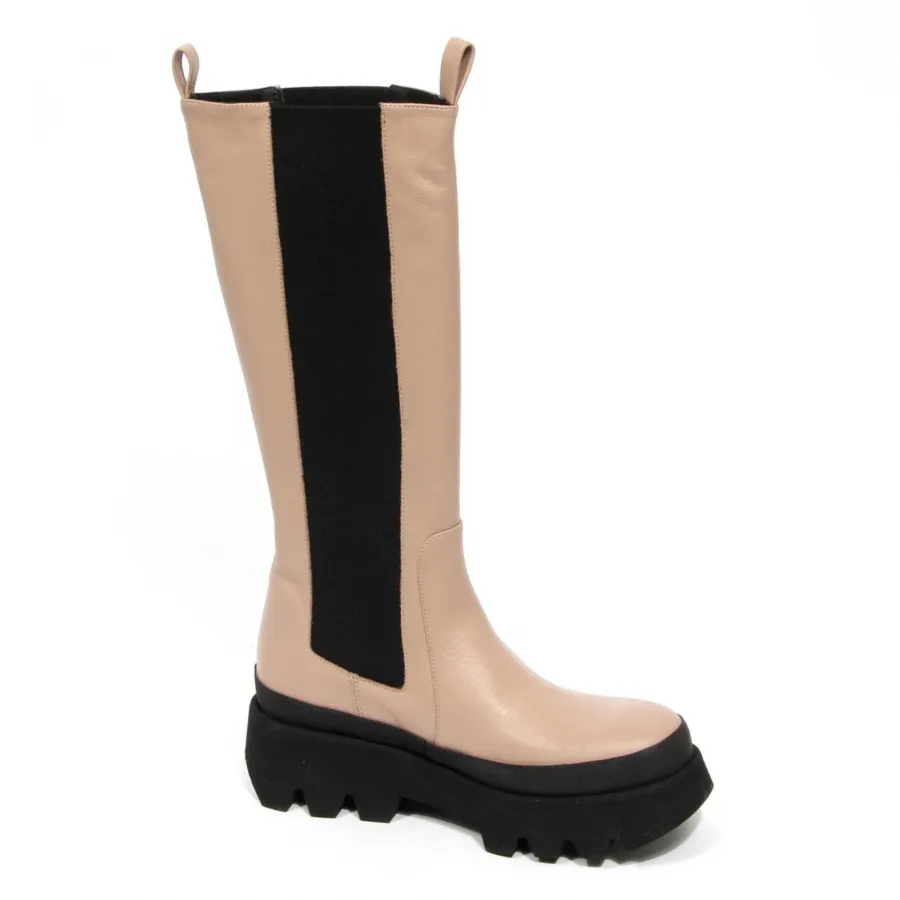 H3106 stivale donna PALOMA BARCELÓ BIBI woman leather boots beige
