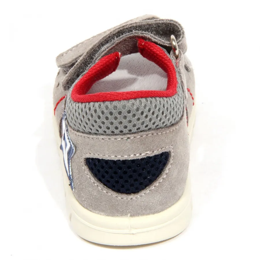H3554 sandalo bimbo boy FALCOTTO 1627 kids sandals grey/red