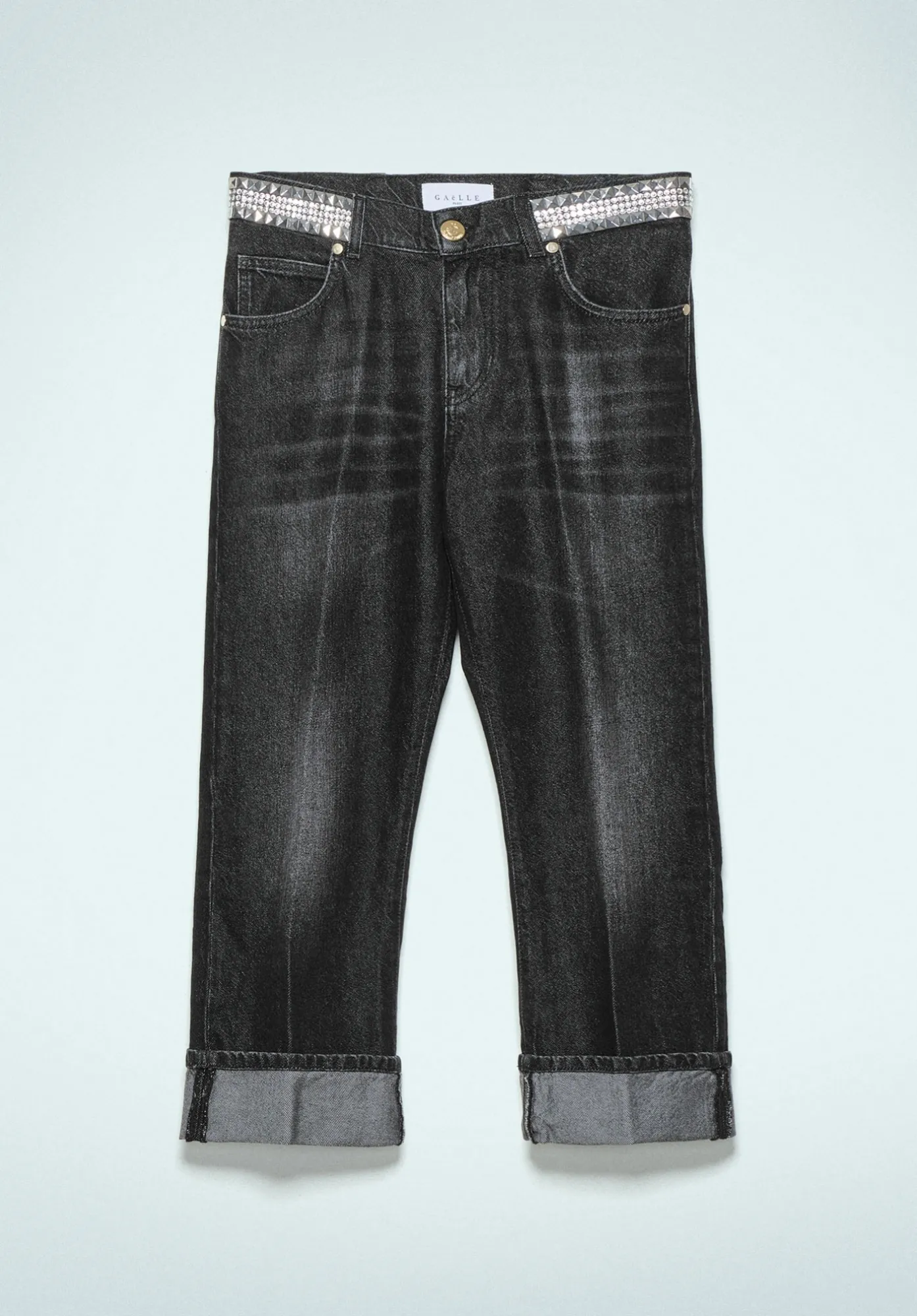 Jeans Boy In Denim Nero - Gaëlle Paris