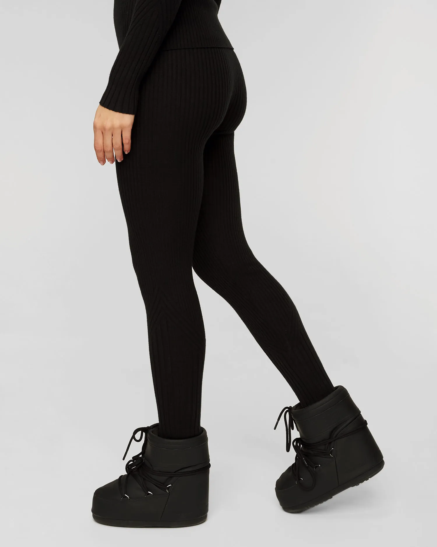 Leggings neri da donna Varley Mocado Rib Knit Legging var01665-black