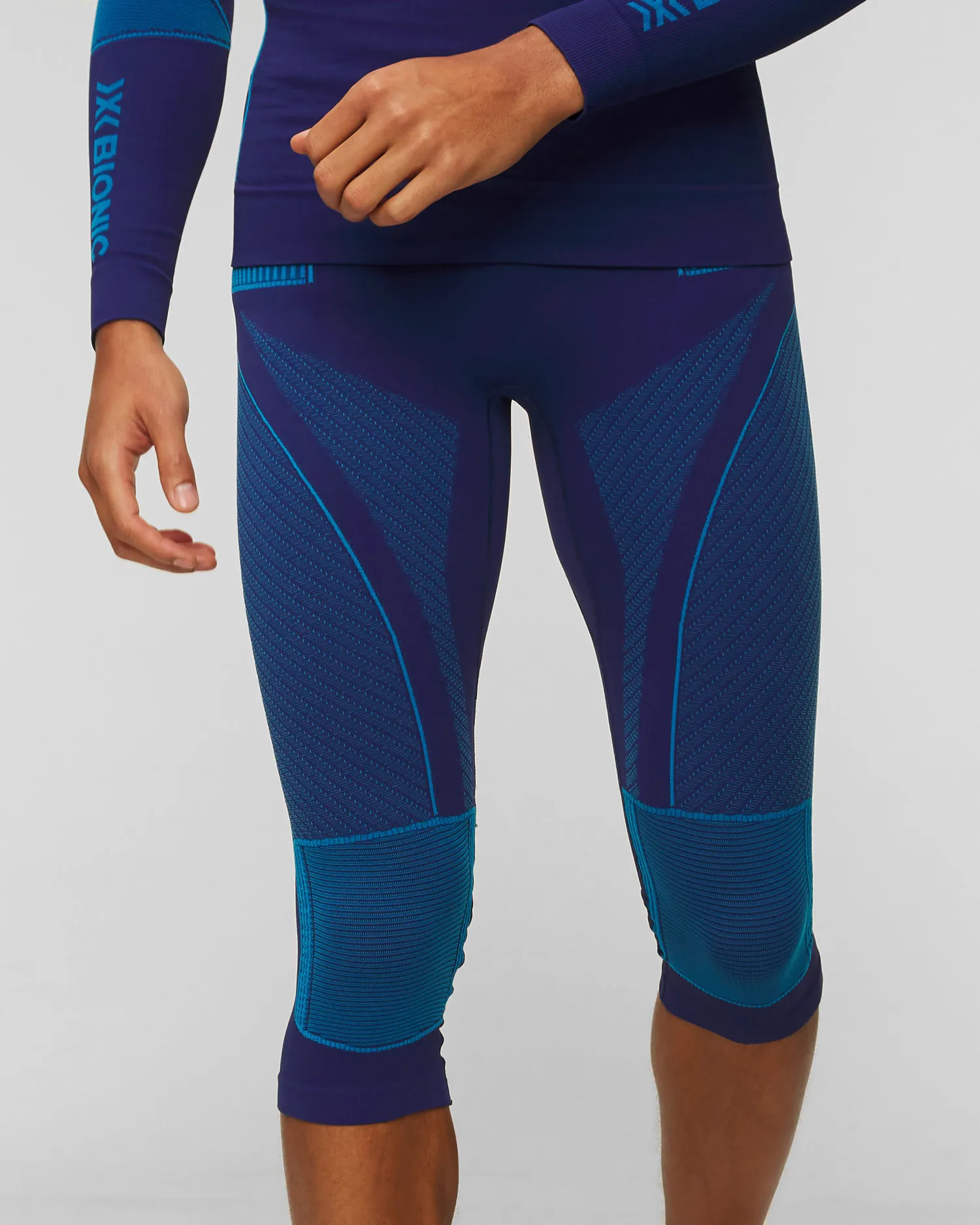 Leggings termoattivi 3/4 blu scuro da uomo X-Bionic Energy Accumulator 4.0 eawp07w19m-a234