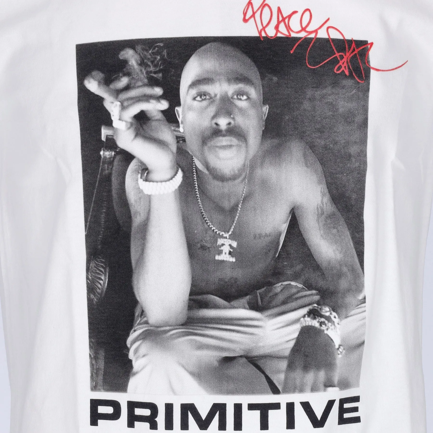 Maglietta Uomo Smoke Tee X Tupac White