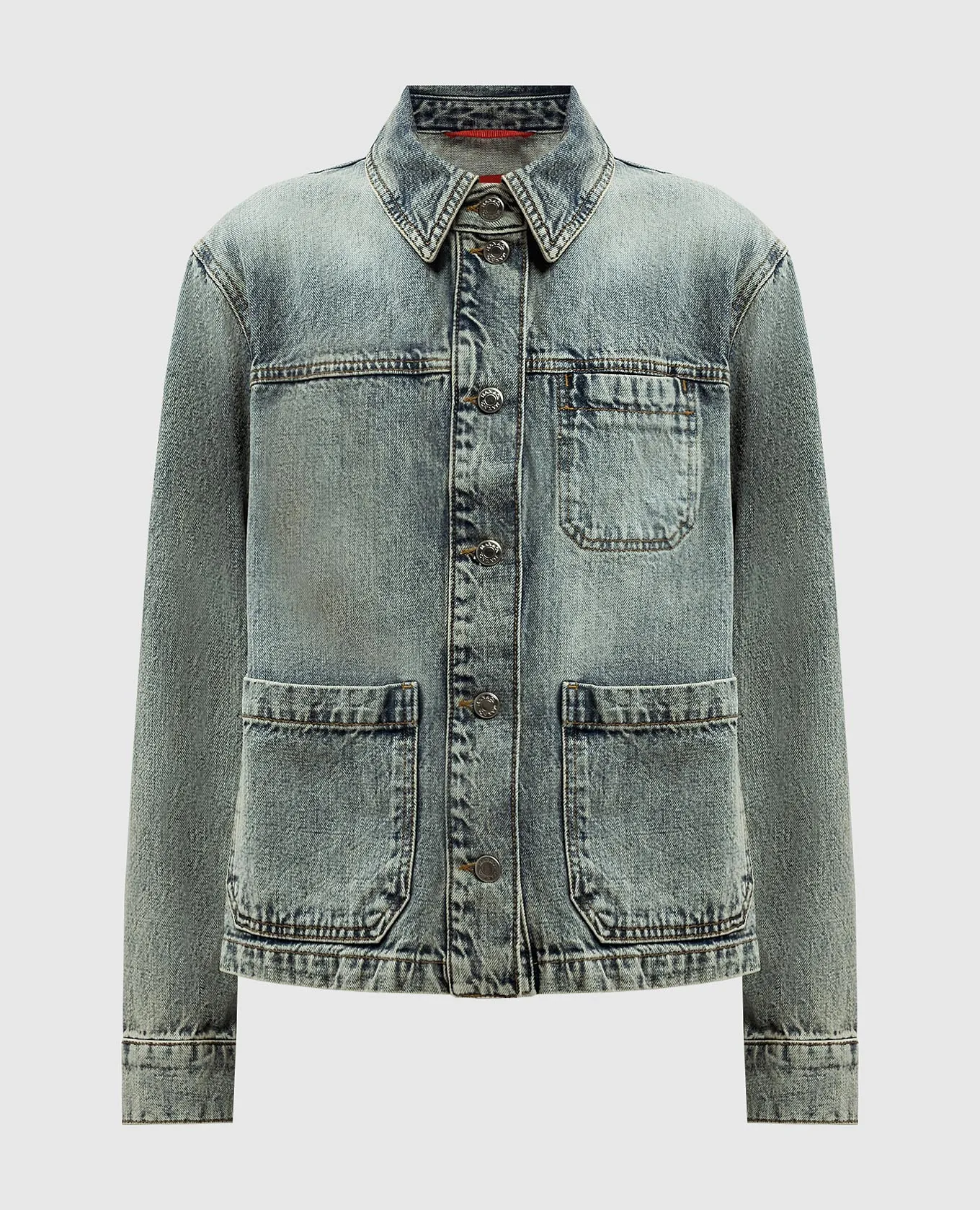Max & Co Giubbotto in denim blu LIBERO dall'effetto used LIBERO