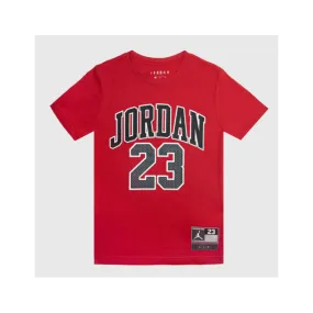 Nike Jordan Practice Flight Ss T-Shirt M/M Rossa Scritta Junior Bimbo