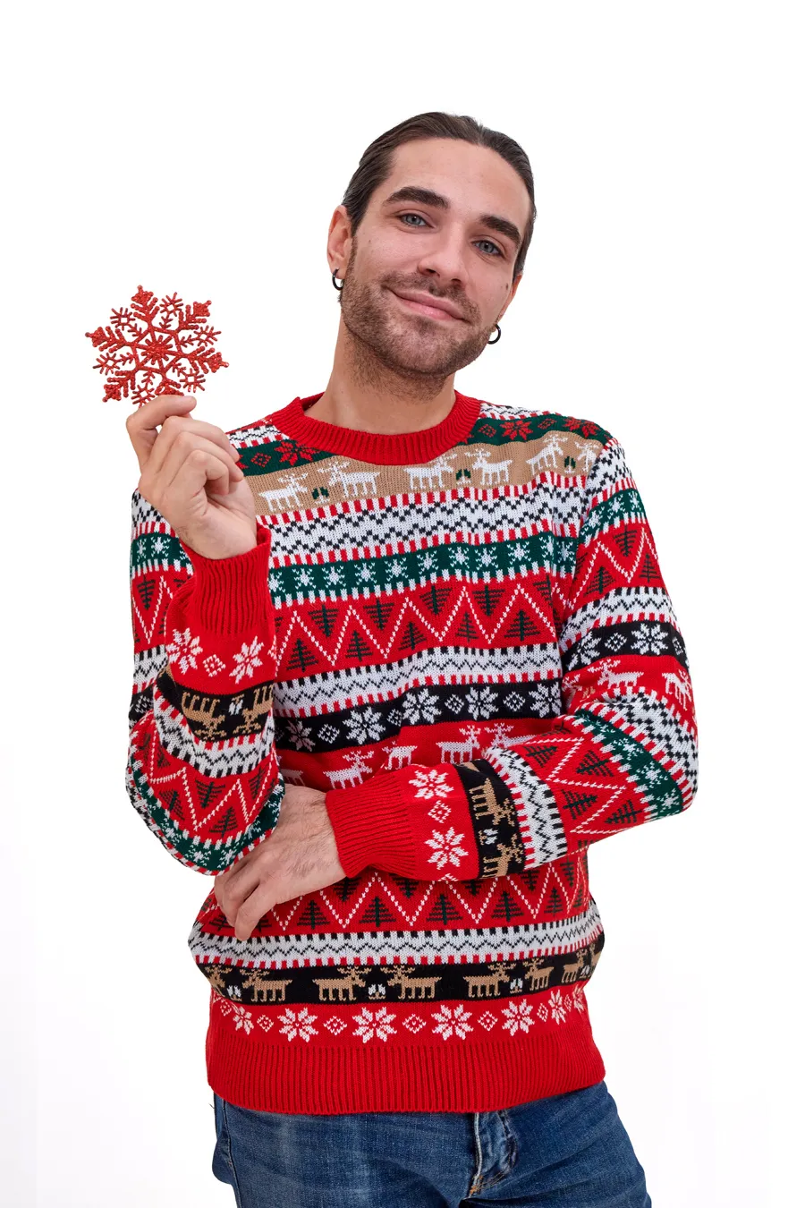 Pullover Natalizio Rosso F.K. 005