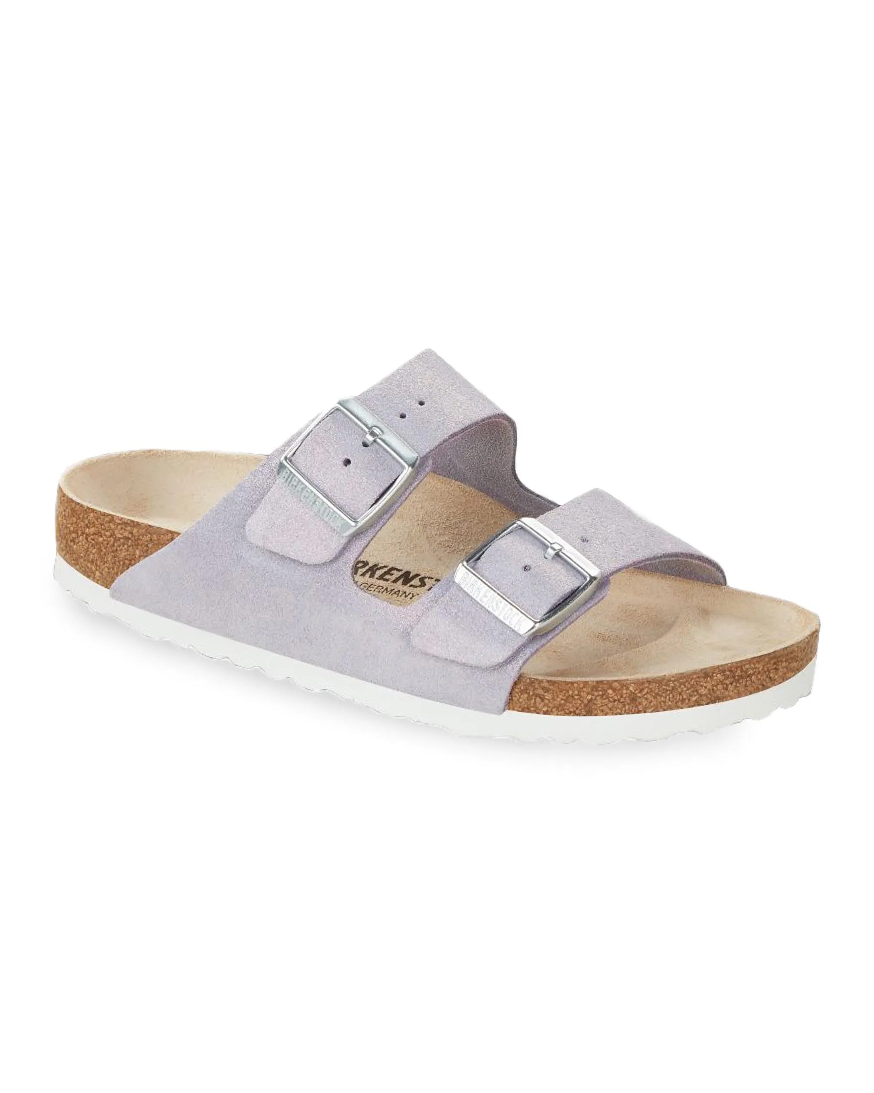 Sandalo Arizona Shimmering lilla in pelle nabuk con sfumature iridescenti oro