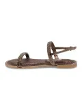 Sandalo basso Alberto Venturini FLAT in crystal e laminato bronzo