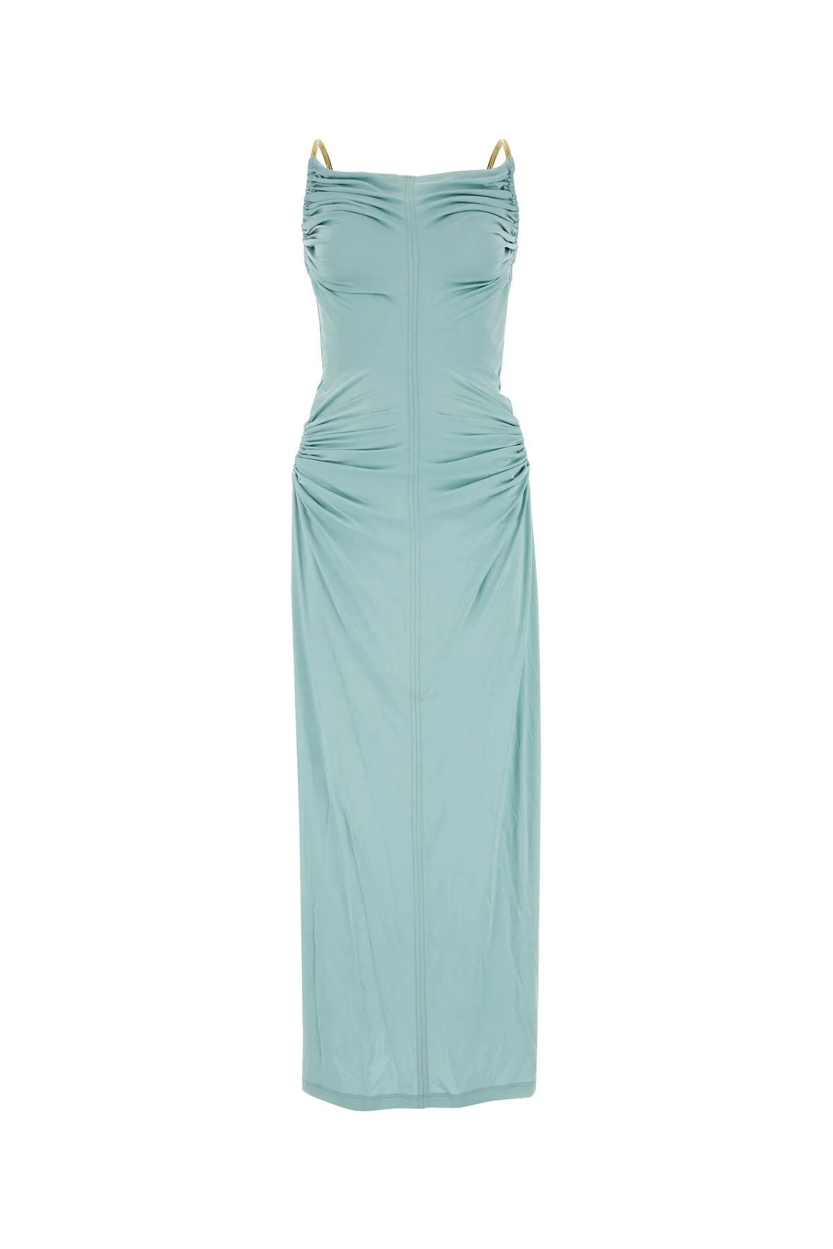 Sea green viscose long dress    