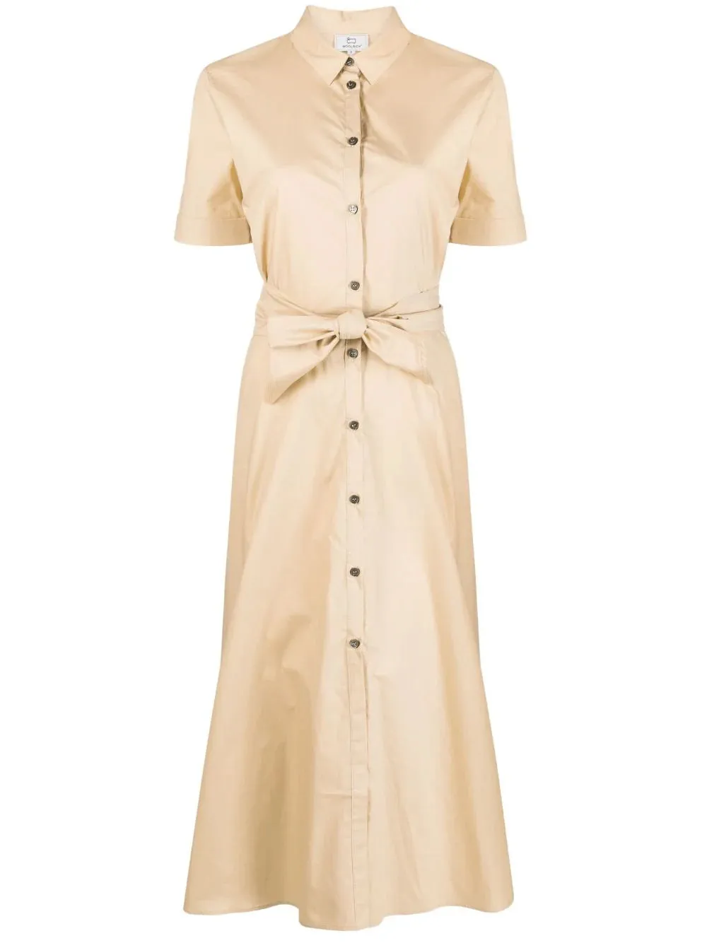 Shirtdress in Cotton / Beige