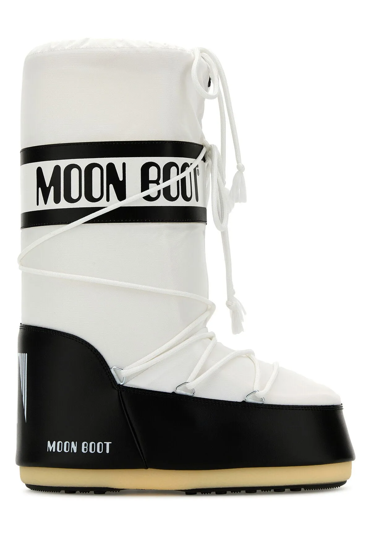 Two-tone nylon and synthetic leather Icon boots     