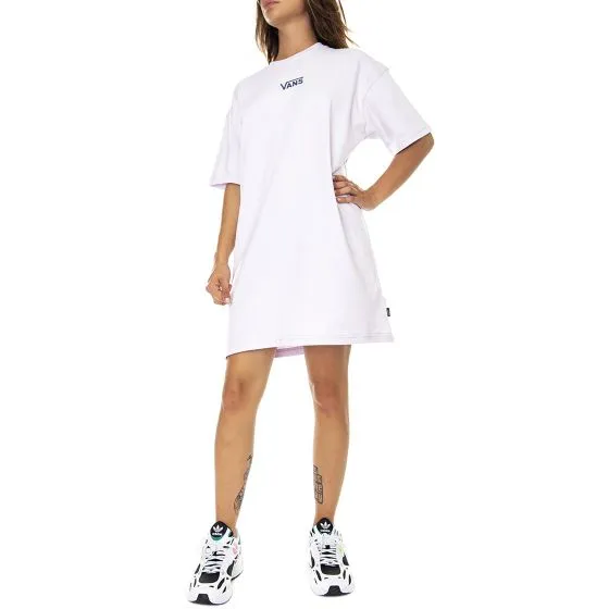 Vans Wm Center Vee Tee Dress - Abito Donna Viola / Lavender Fog    