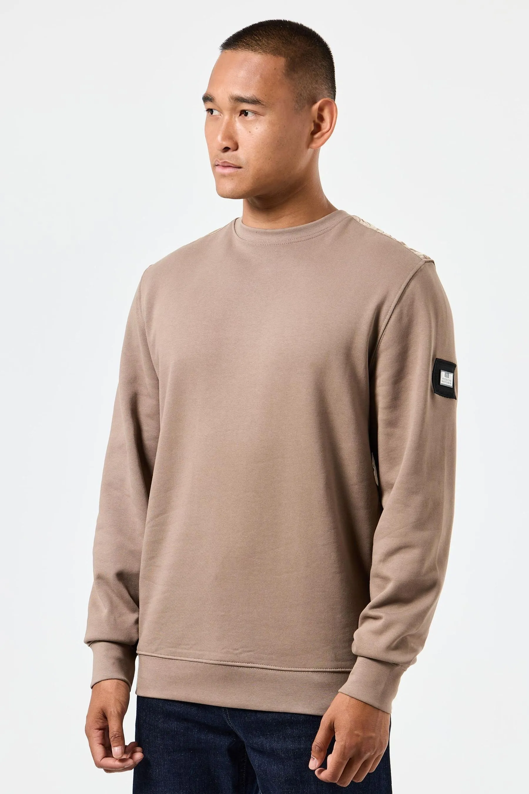 Weekend Offender Mens Nylon Overlay Sweatshirt    